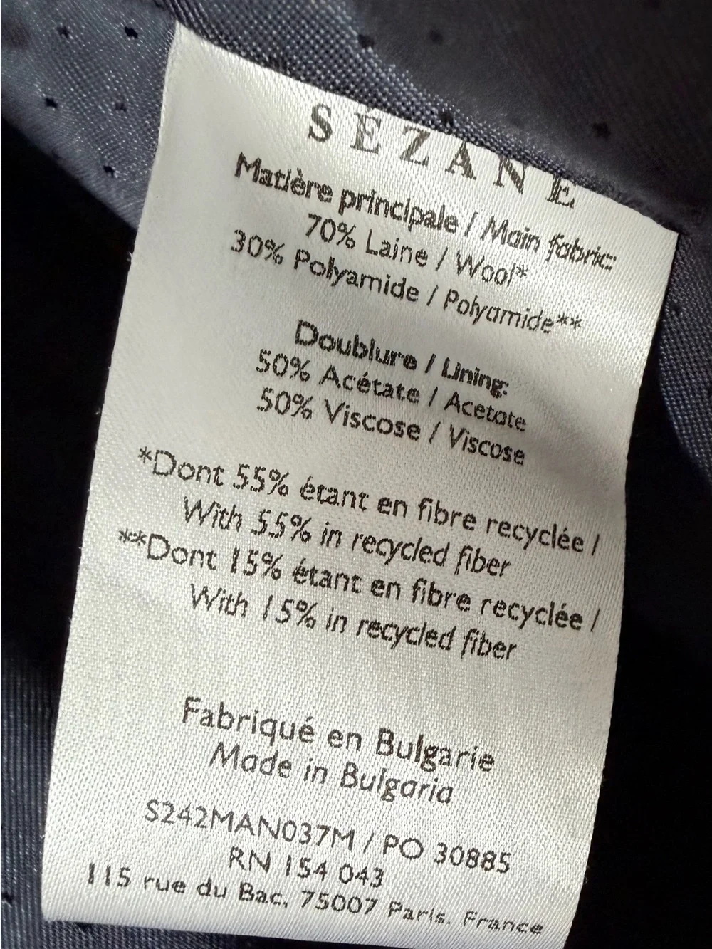 Sezane wool coat